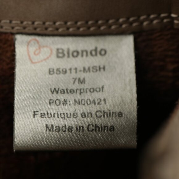 Blondo Womens Linda Boots Size 7 Waterproof Taupe Tan Suede Booties Block Heel - Picture 11 of 16